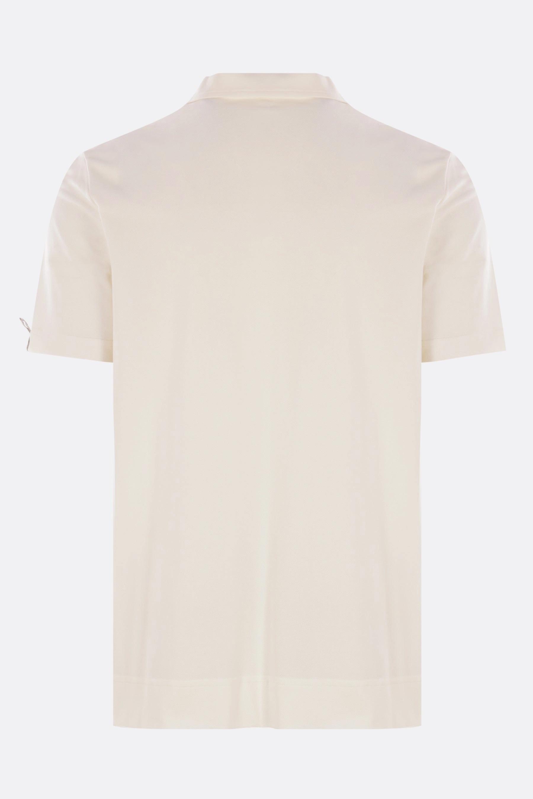 piquet polo shirt with logo patch