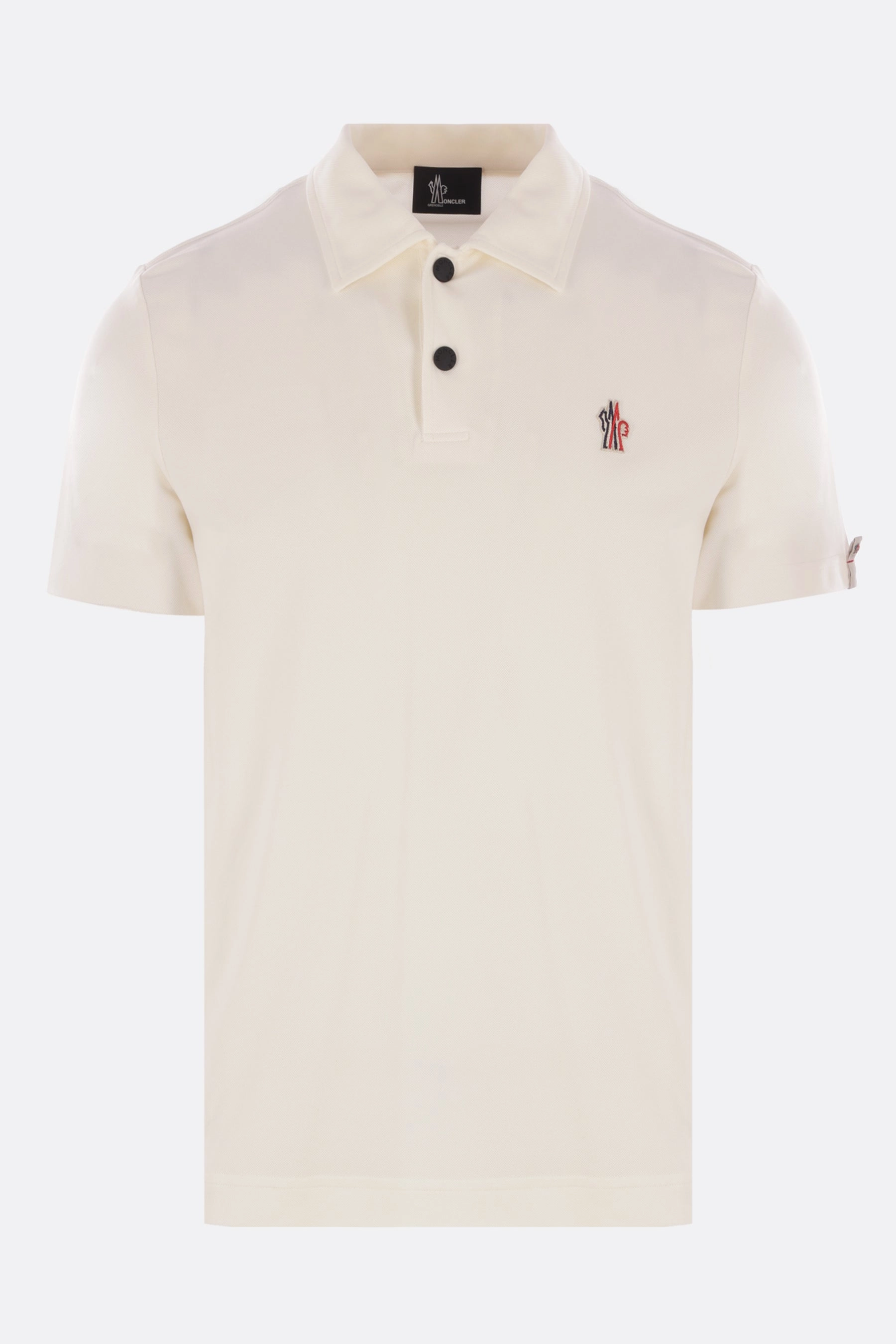 piquet polo shirt with logo patch