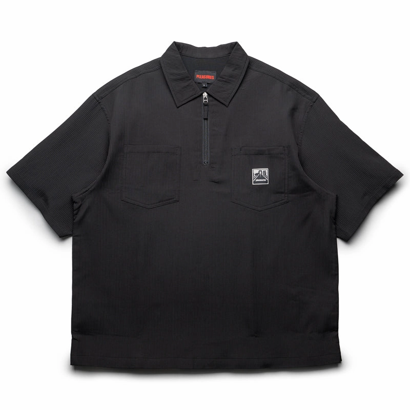 Pleasures Electron Zip Polo - Black