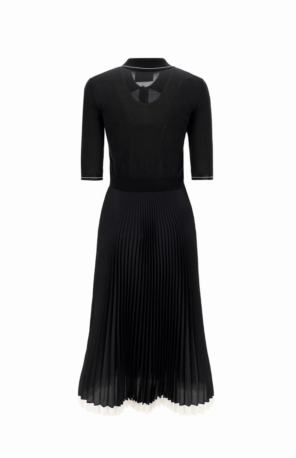 Prada Logo Intarsia Midi Polo Dress