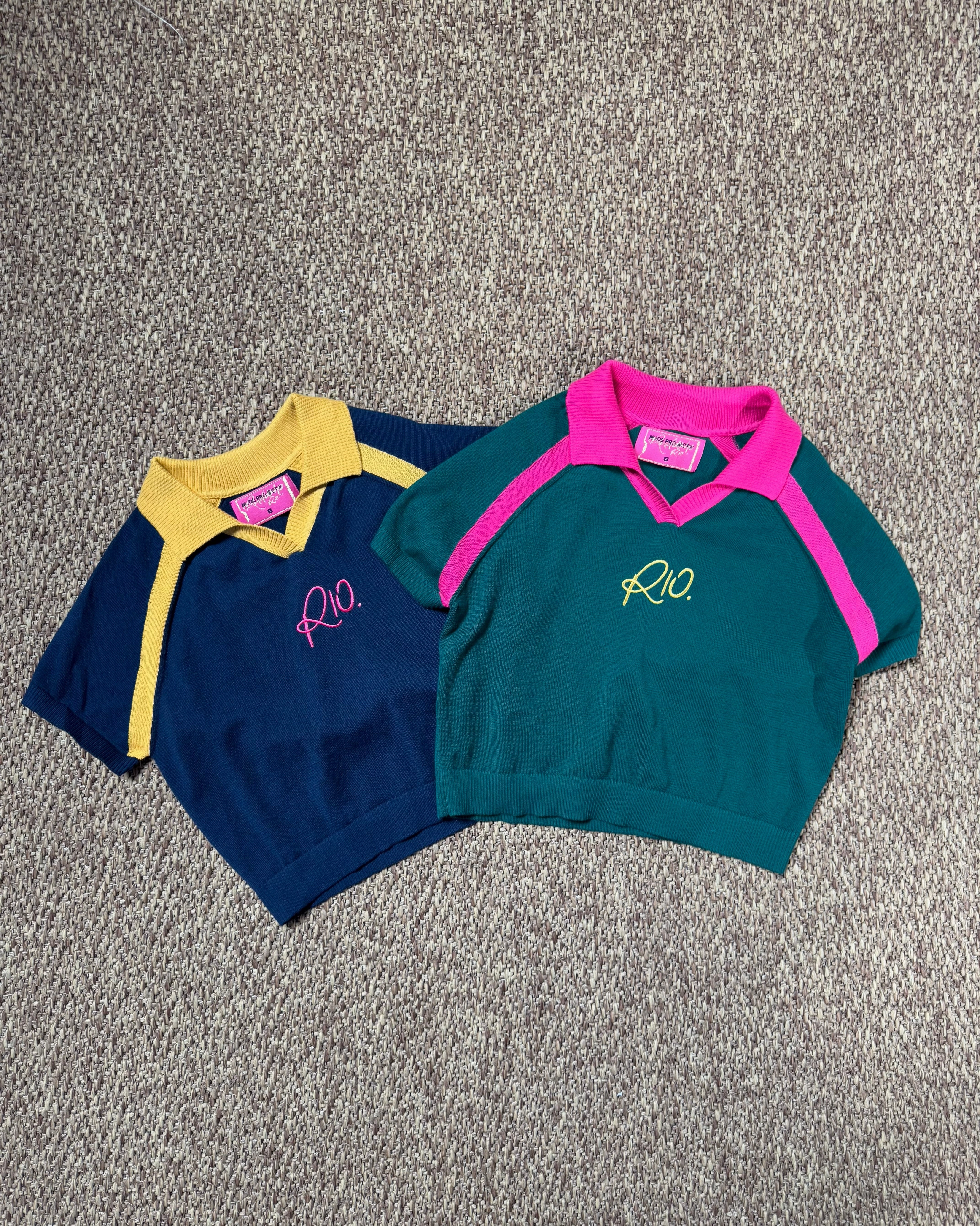 R10 Knit Polo Forest Green