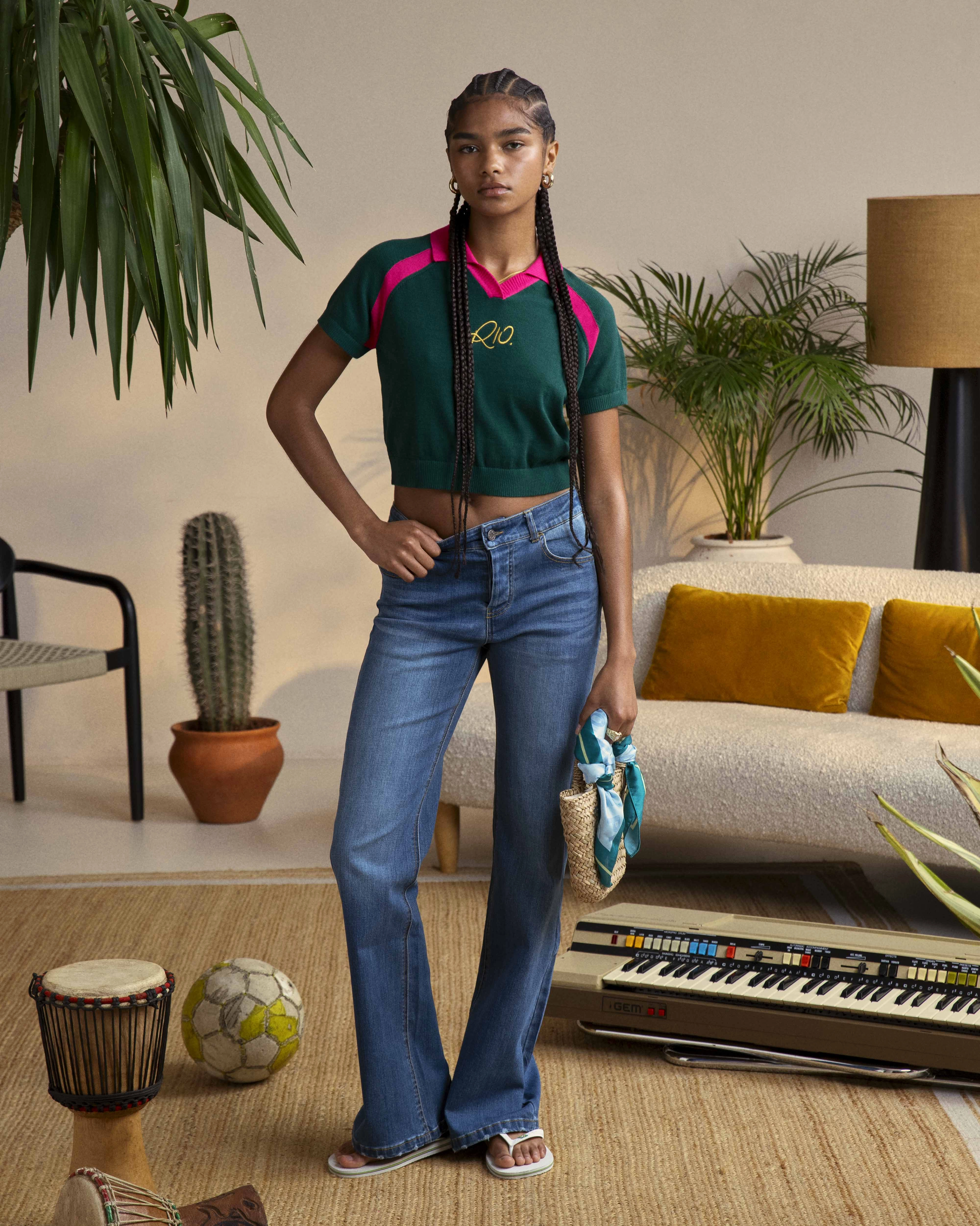 R10 Knit Polo Forest Green