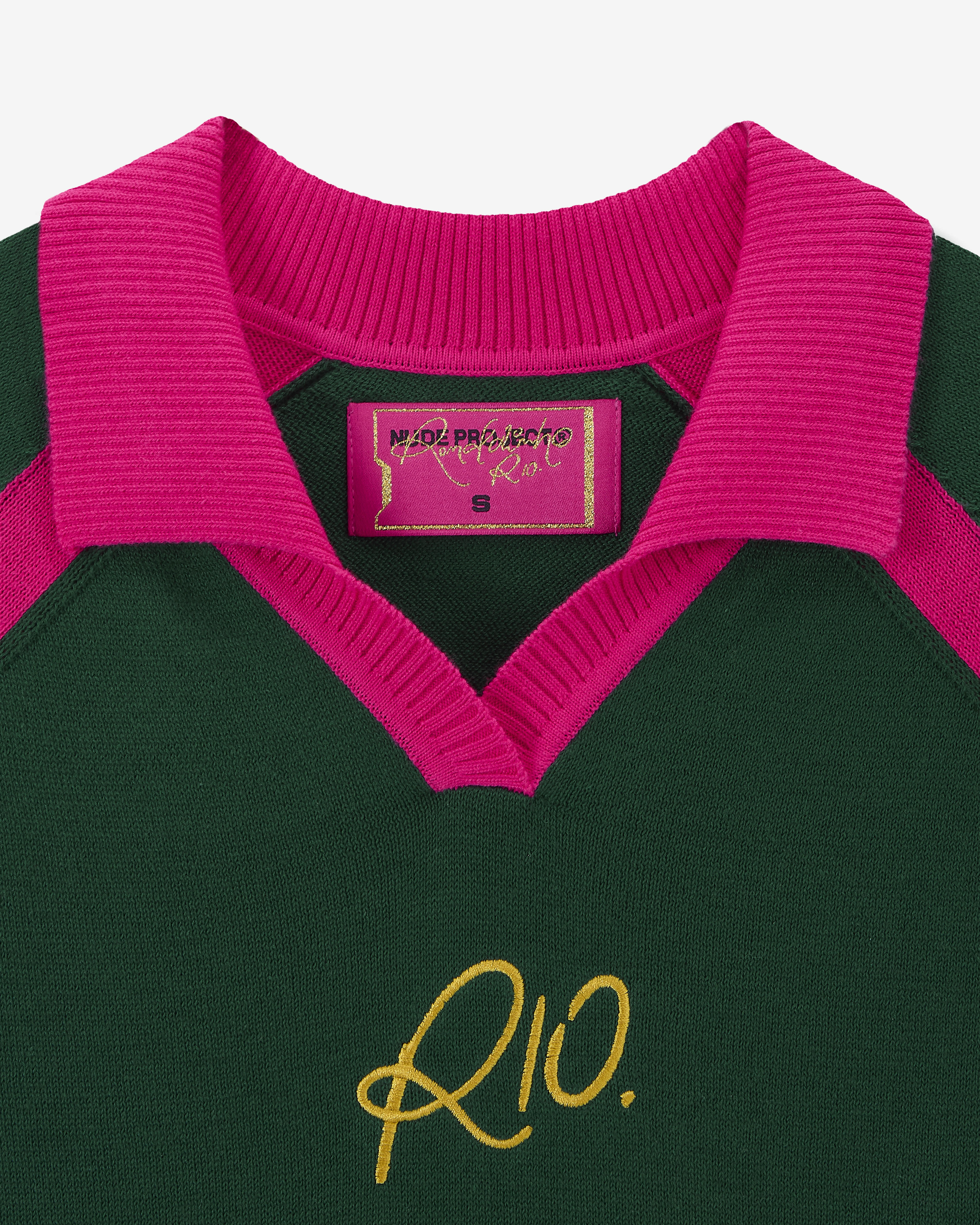 R10 Knit Polo Forest Green