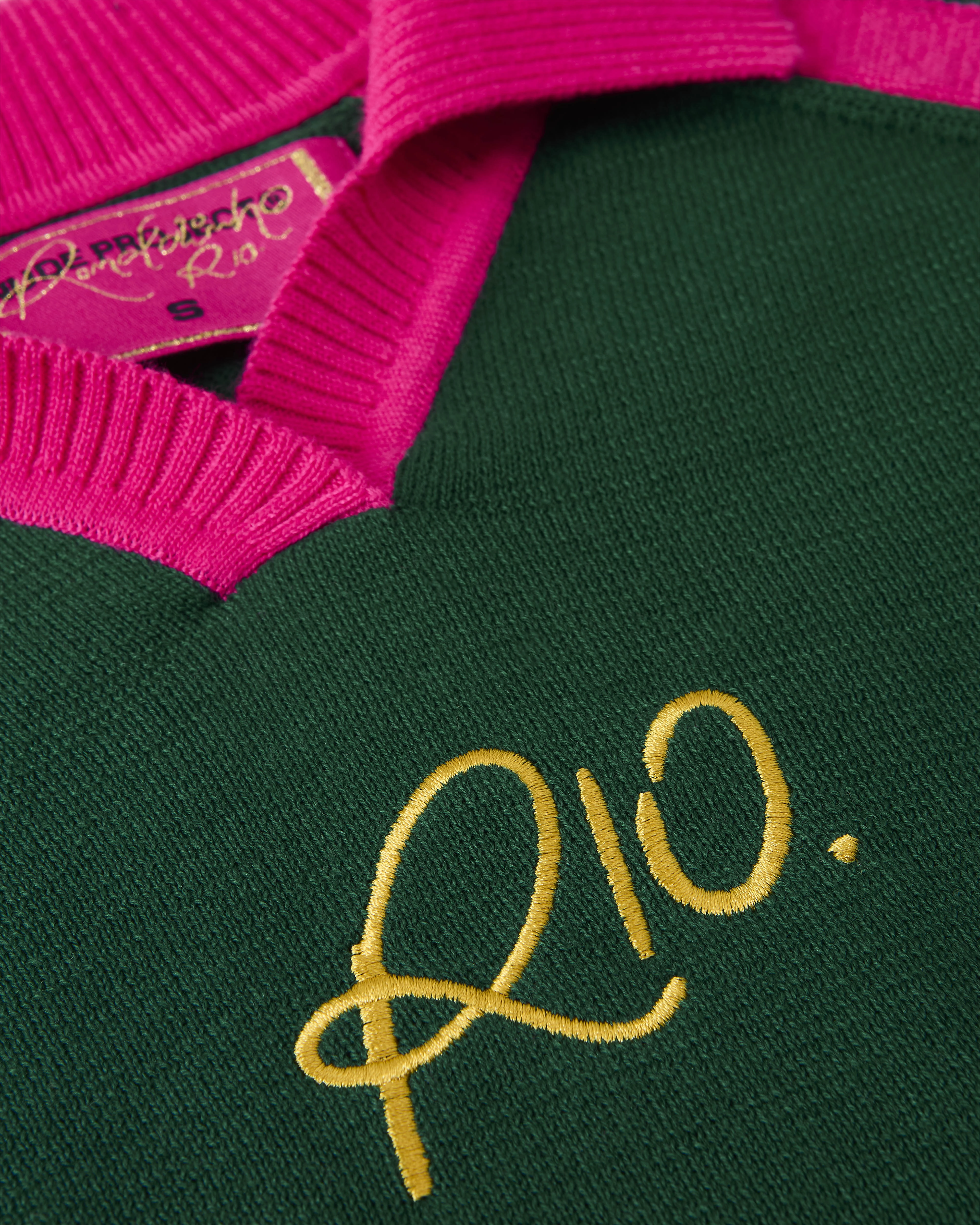 R10 Knit Polo Forest Green