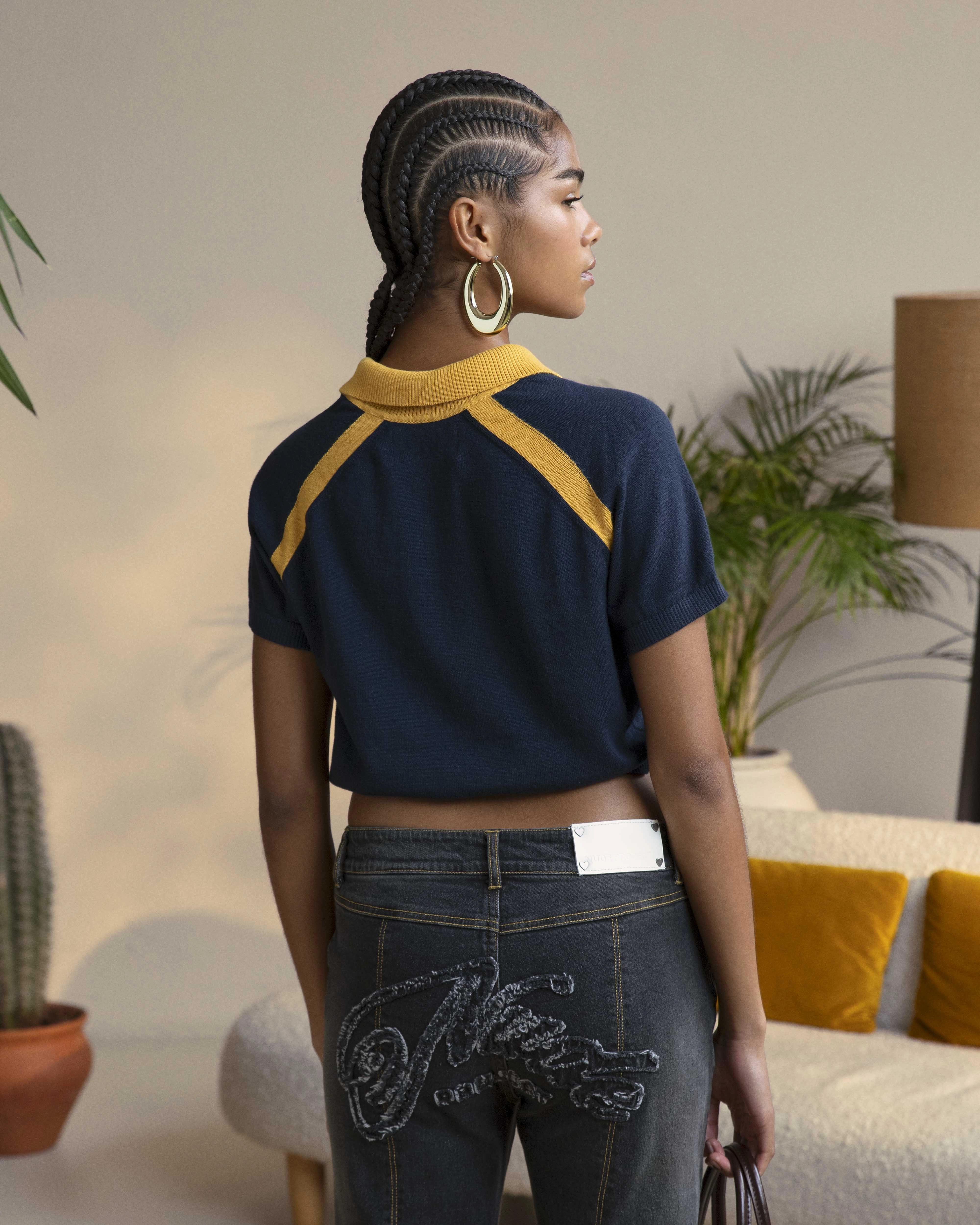R10 Knit Polo Navy