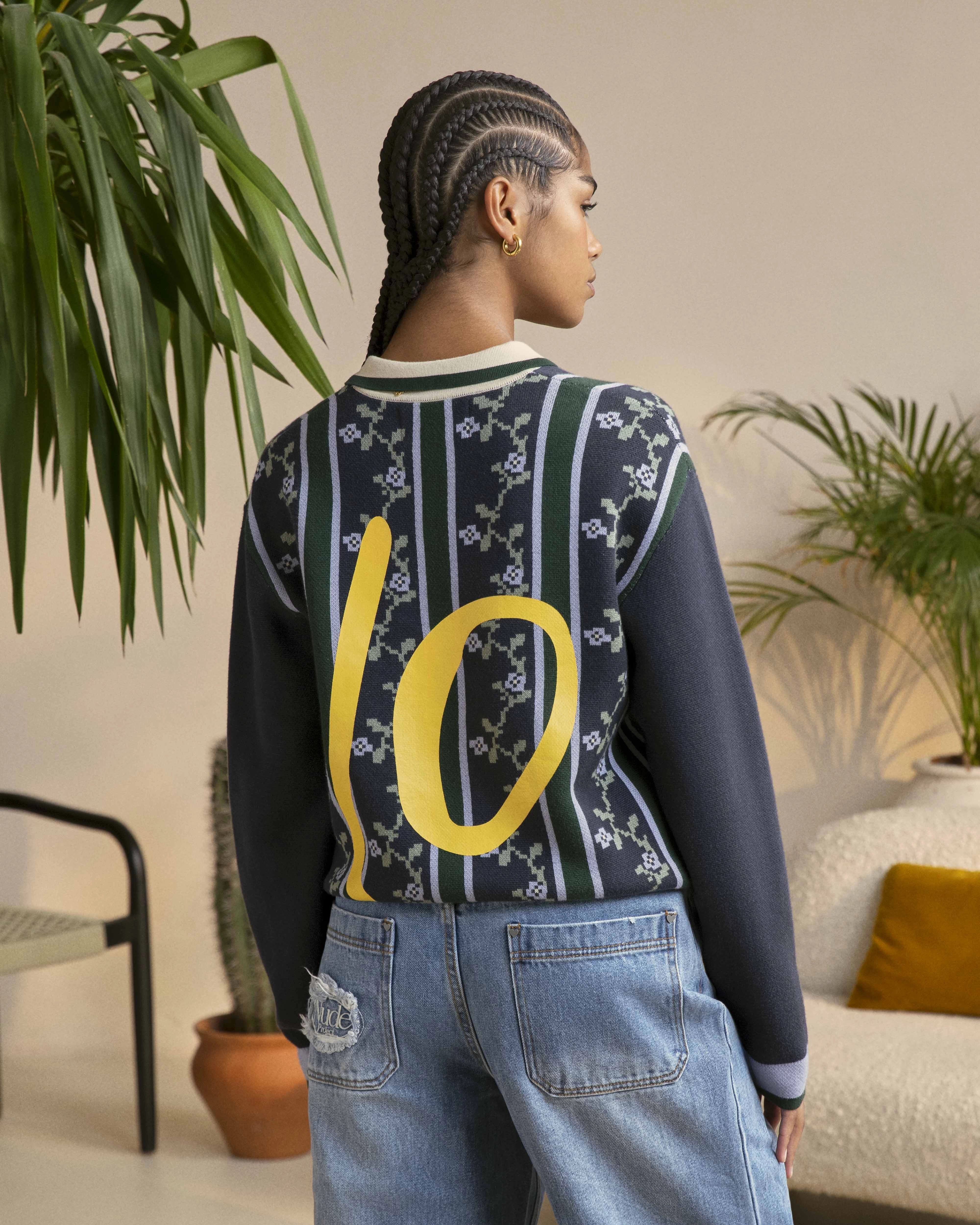 Rosel Football Polo Knit Navy