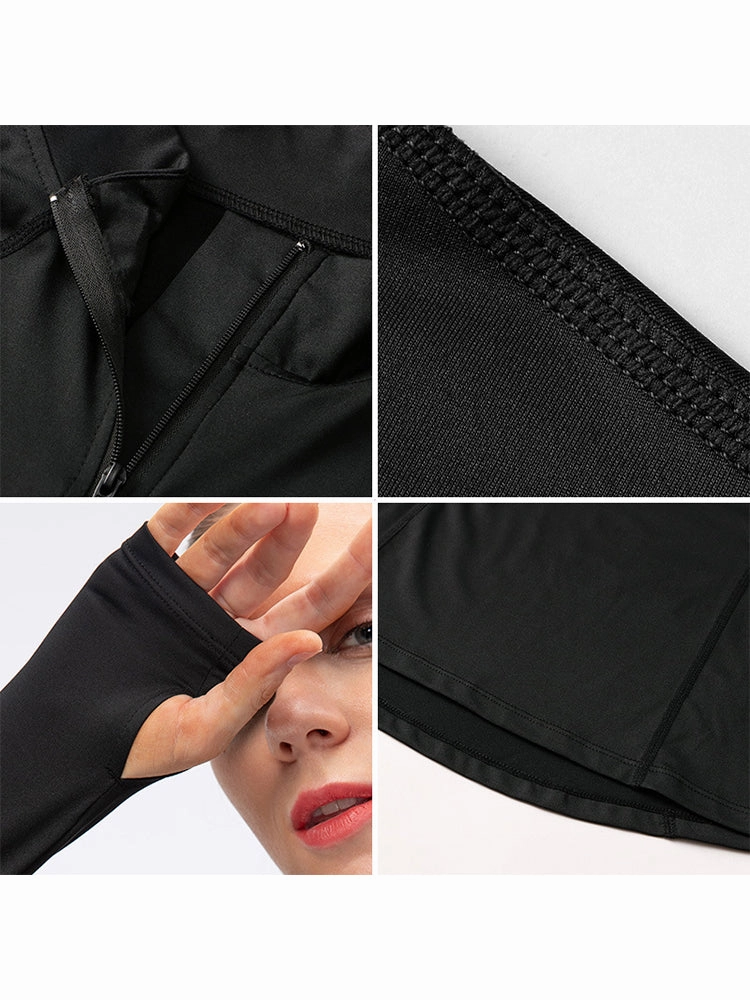 Solid Color Yoga Long Sleeve Workout Top