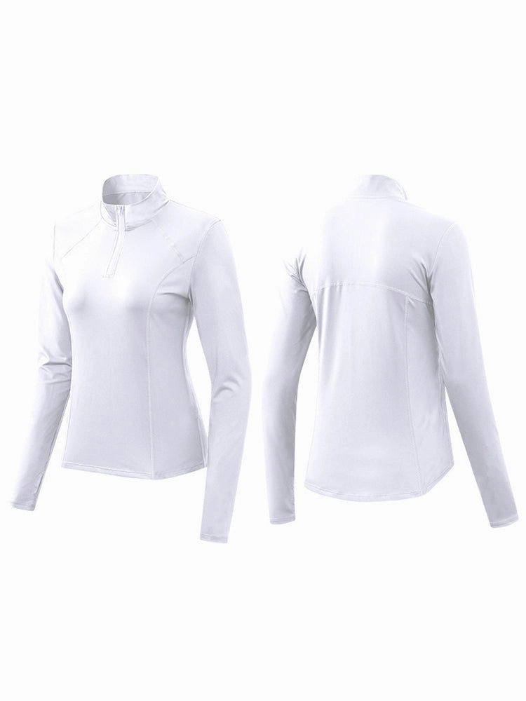 Solid Color Yoga Long Sleeve Workout Top