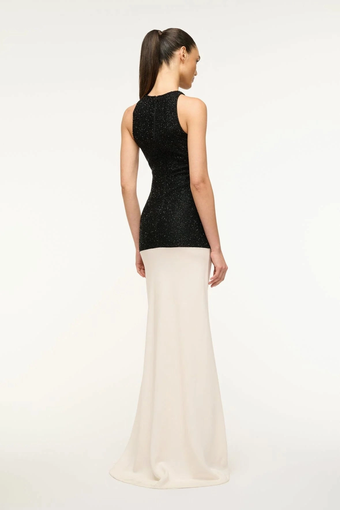 Staud - Gabrielle Dress in Black/Ivory
