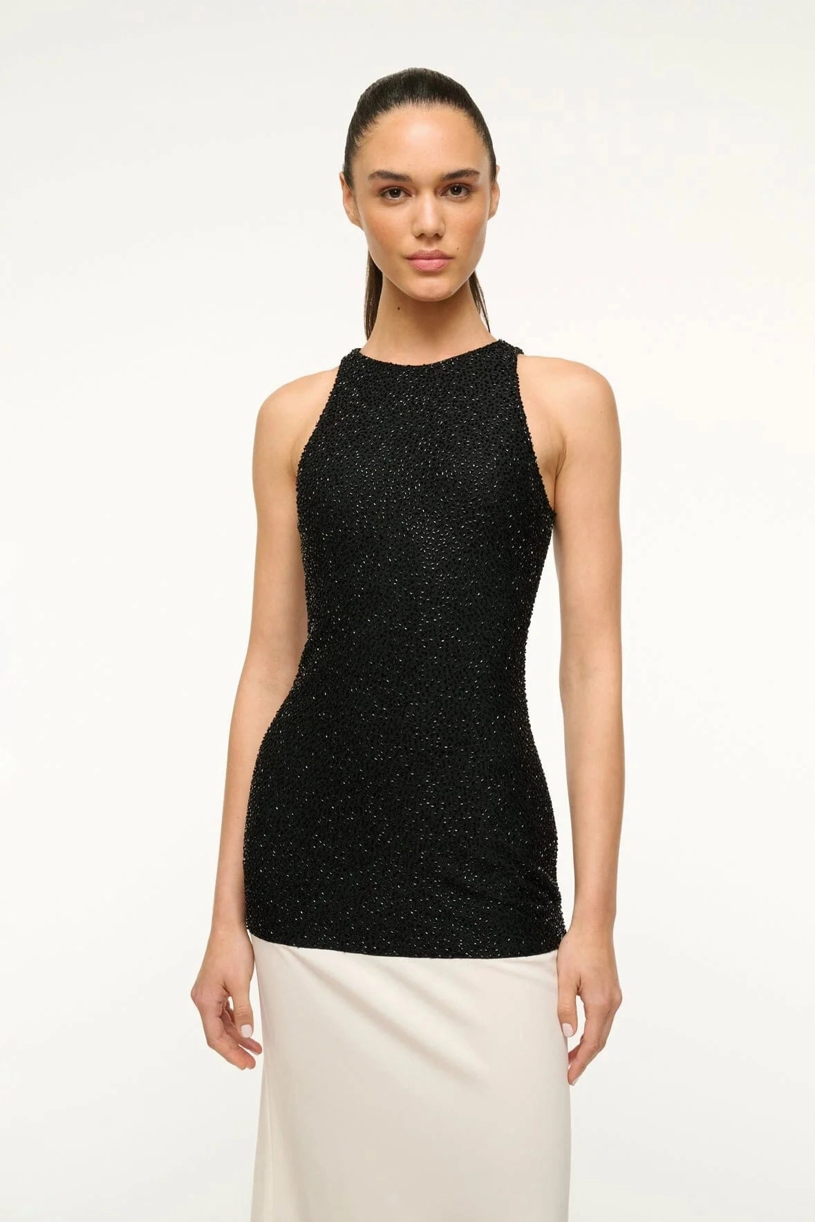 Staud - Gabrielle Dress in Black/Ivory