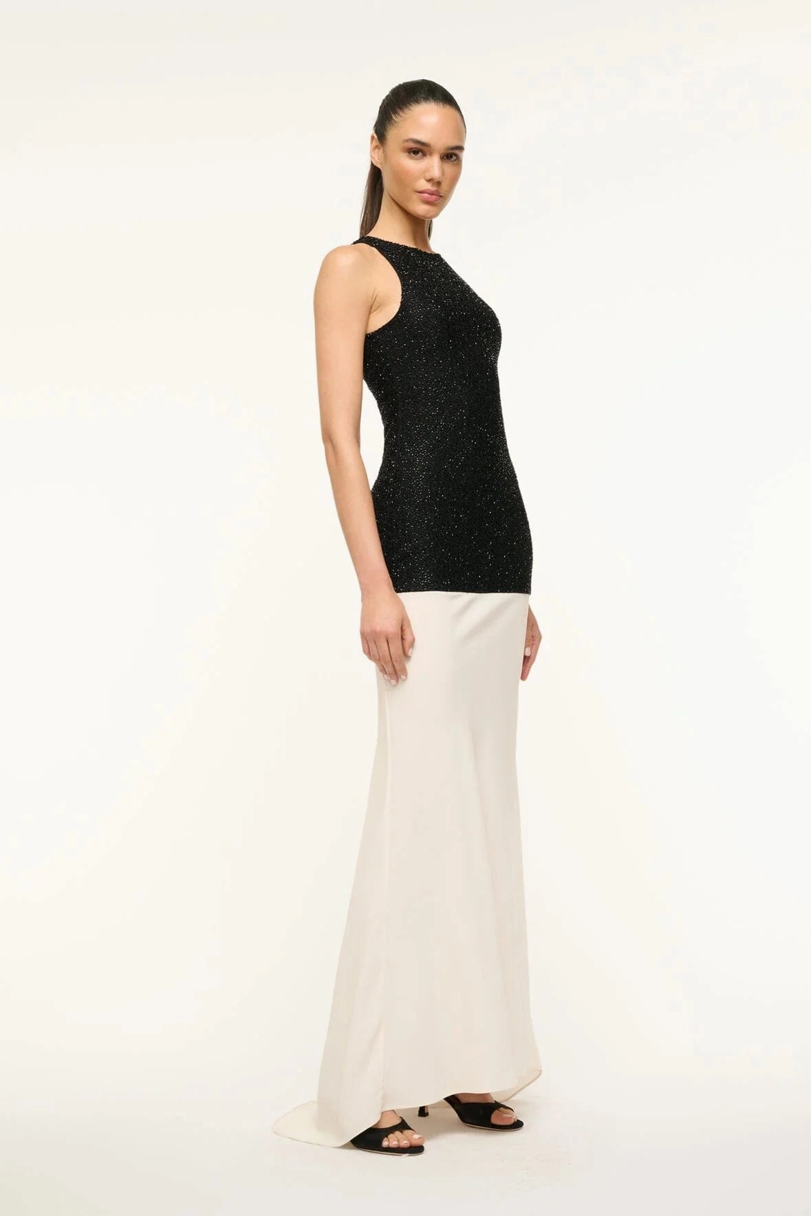 Staud - Gabrielle Dress in Black/Ivory