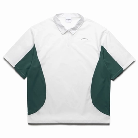 Students Golf Linwood S/S Poplin Zip Polo - White