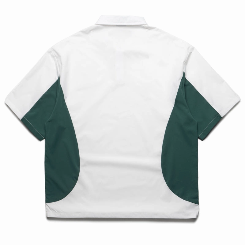 Students Golf Linwood S/S Poplin Zip Polo - White
