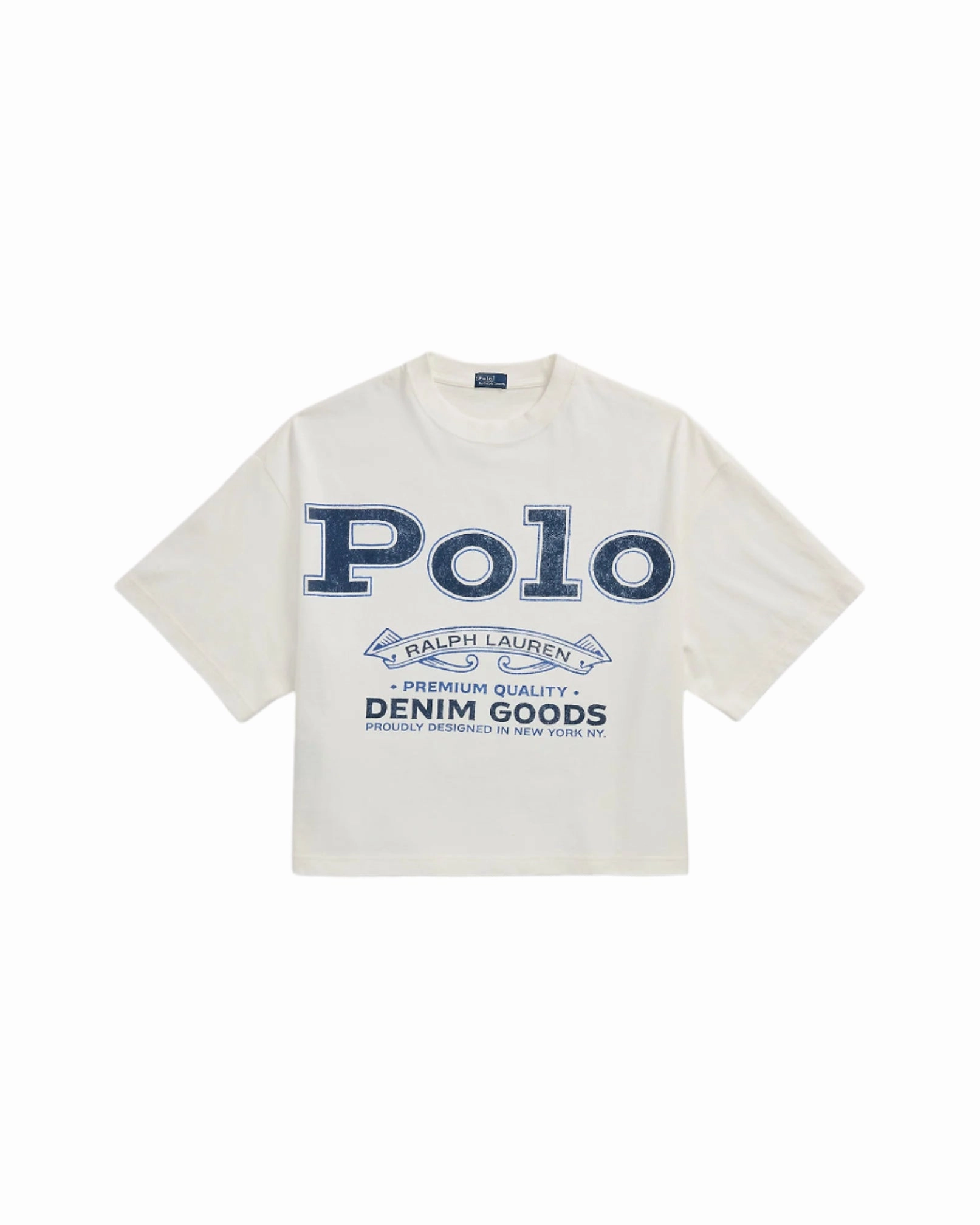 Tee denim polo white