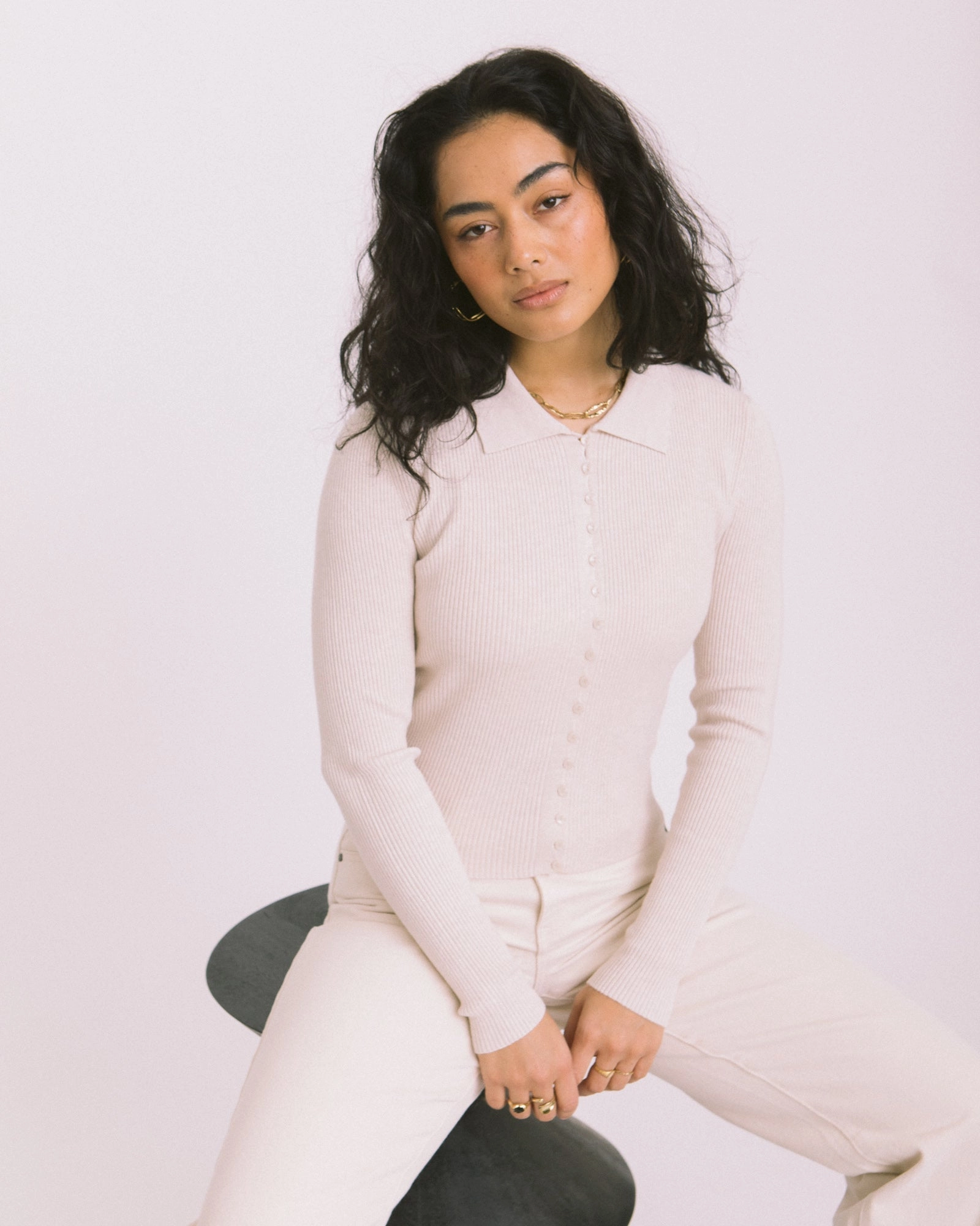 TILTIL Sisi Polo Knit Beige