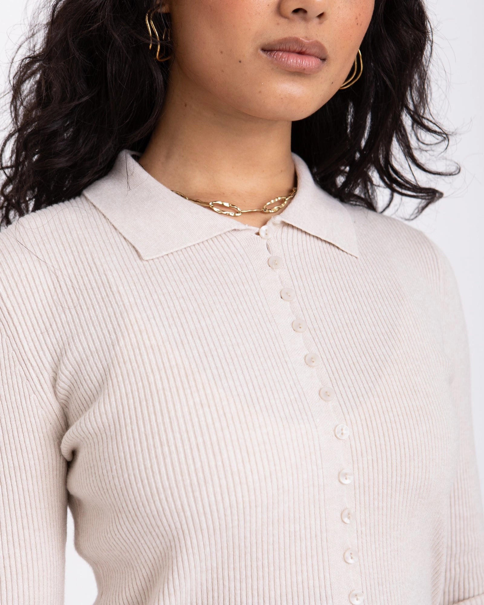 TILTIL Sisi Polo Knit Beige