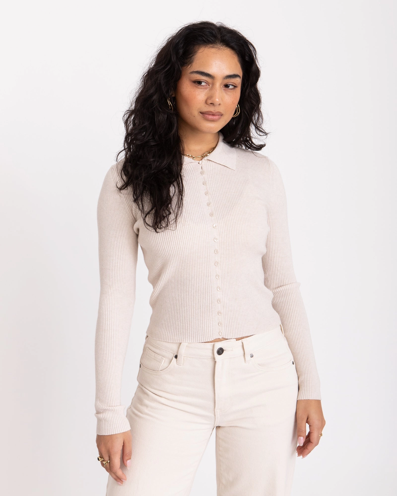 TILTIL Sisi Polo Knit Beige