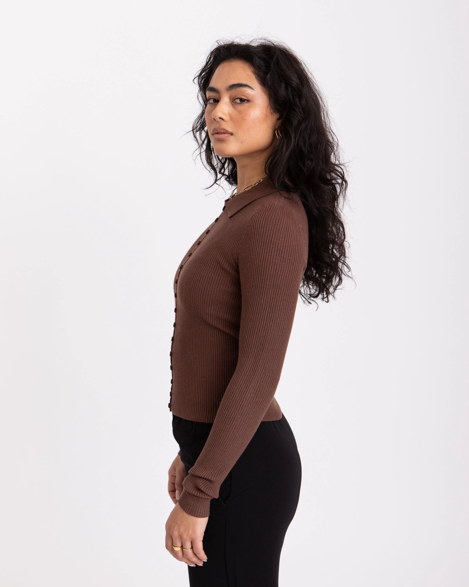 TILTIL Sisi Polo Knit Brown - NO