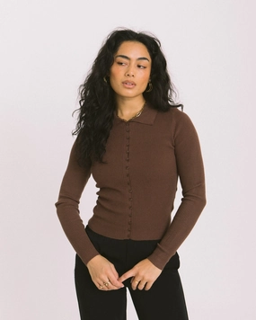 TILTIL Sisi Polo Knit Brown - NO