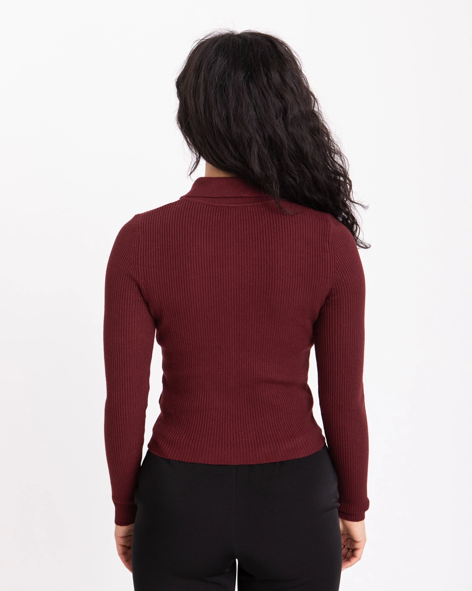 TILTIL Sisi Polo Knit Burgundy - NO