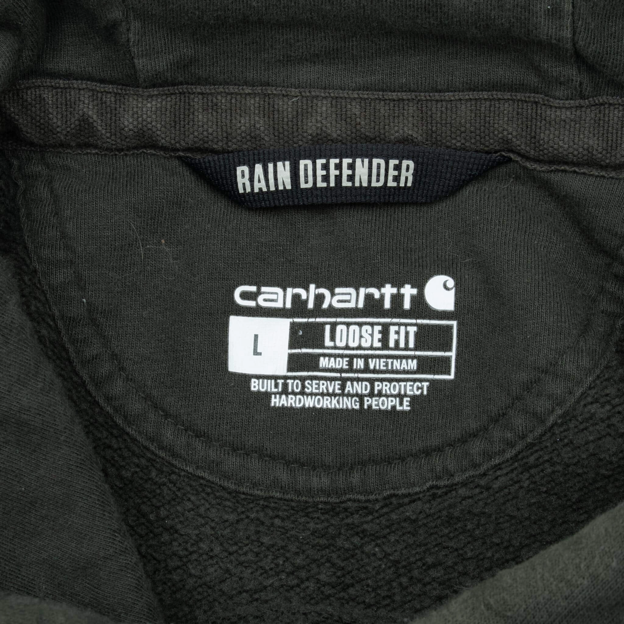 VINTAGE CARHARTT CLASSIC GREEN HOODIE SWEATSHIRT 2000S SIZE LARGE