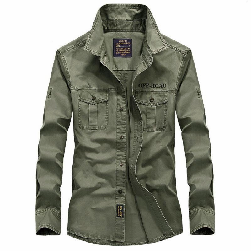 West Louis™ Military Off Road Cotton Shirt