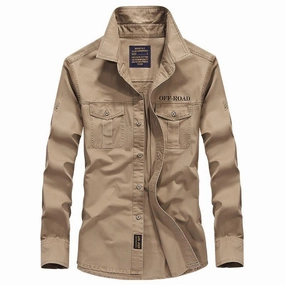 West Louis™ Military Off Road Cotton Shirt