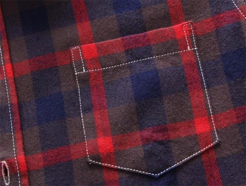 West Louis™ Plaid Turn-down Collar Shirt