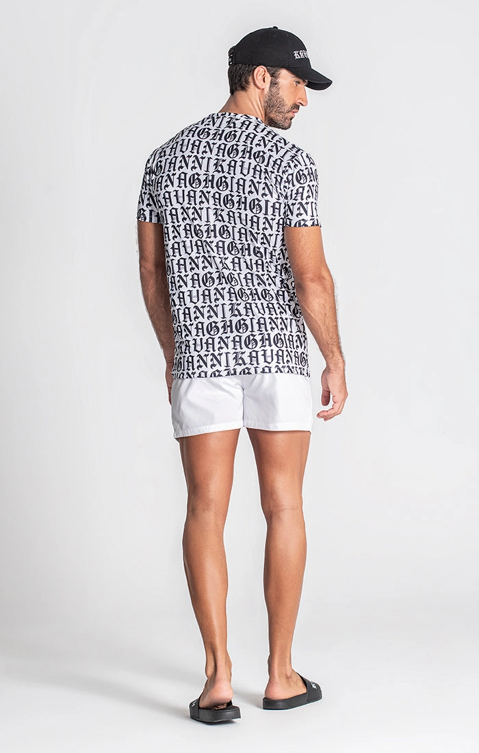 White Message Print Tee