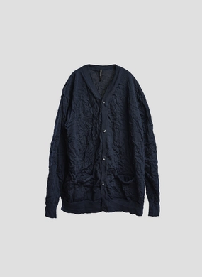 Wrinkle Polyester Dry Knit Cardigan
