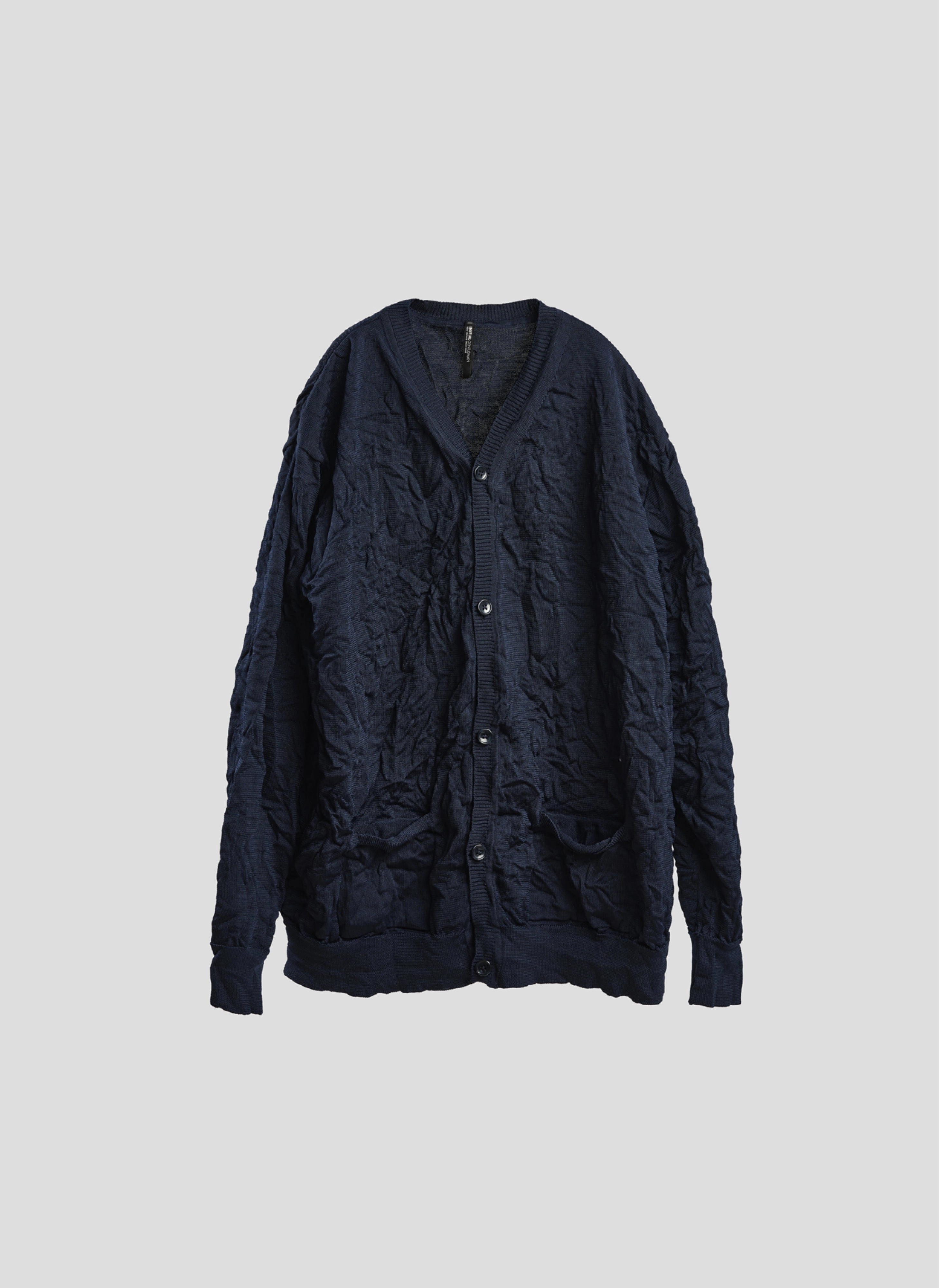 Wrinkle Polyester Dry Knit Cardigan