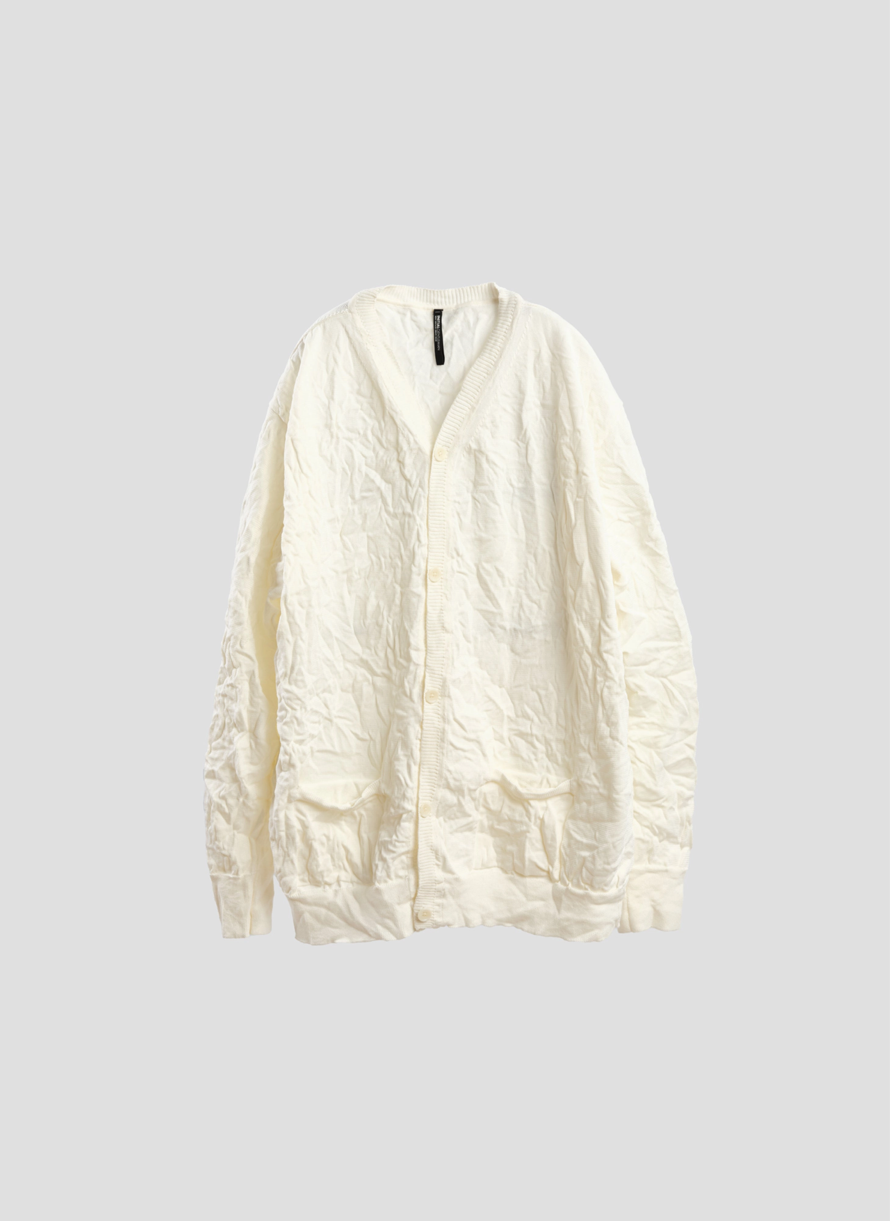 Wrinkle Polyester Dry Knit Cardigan